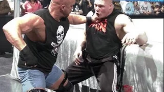 Stone Cold  Steve Austin confronts Brock Lesnar days before WrestleMania  SmackDown, March 11, 2016