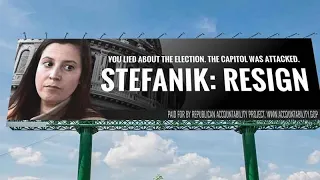 Billboards calling for Stefanik's resignation going up in Queensbury