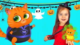 Сборник мультиков для детей на Хэллоуин про Арину, котика Бубу и собачку Дуду