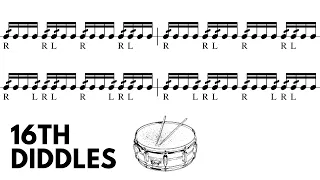 16th diddles exercise for snare drum (good luck with the last one)
