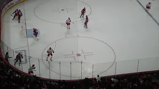 Jaccob Slavin of the Carolina Hurricanes scores vs. the Montreal Canadiens 3/7/23