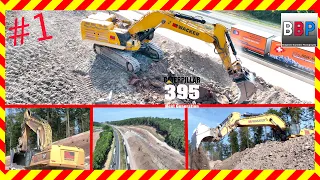 😱 Caterpillar 395 m. riesigem Reißlöffel, Ausbau A 6, Schnelldorf, Germany, 2022. #1