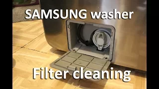 How to clean Samsung washer filter.