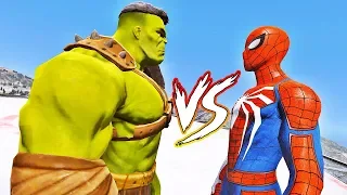 HOMEM ARANHA vs HULK GLADIADOR - GTA V Mods EPIC BATTLE - IR GAMES