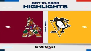 NHL Highlights | Coyotes vs. Penguins - October 13, 2022