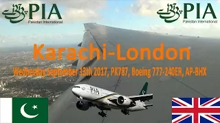 ✈FLIGHT REPORT✈ PIA Pakistan International Airlines, Karachi To London , Boeing 777-240ER, PK787