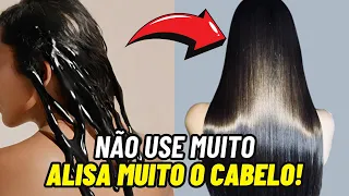 NÃO USE MUITO! FICA LISO DEMAIS ALISA DA RAIZ ÀS PONTAS COM PROGRESSIVA CASEIRA