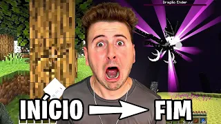 ZEREI O MINECRAFT DO INÍCIO AO FIM EM UM SÓ VÍDEO!