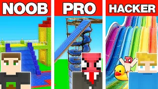 NOOB VS PRO VS HACKER DEVASA SU PARKI YAPI KAPIŞMASI - Minecraft