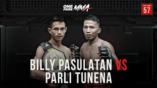 Main Event! Billy Pasulatan Vs Parli Tunena. Sensational Fight | Full Fight One Pride MMA FN 57