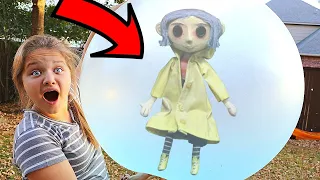 Trapping Creepy Doll Coraline in GIANT WUBBLE BUBBLE!