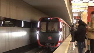 Станция м.Мичуринский проспект электропоезд 81-775 «Москва 2020» (МВМ)