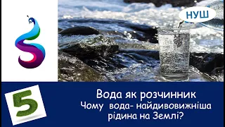 Вода як розчинник.Чому  вода- найдивовижніша рідина на Землі?