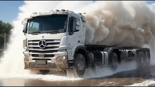 Deep Cleaning Muddy Mercedes-Benz Truck with High Pressure😱 How to Wash Off Road Benz Truck