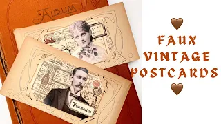 🤎 LET’S MAKE FAUX VINTAGE EPHEMERA 🤎 Using TIM HOLTZ Supplies #craftwithme #junkjournalideas