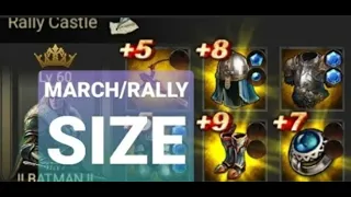 Clash of kings inscare your rally size | march size