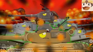 60TP Lewandoskiego. (Polish Little Fellow) VS Seven German Tanks. - (Cartoon About Tanks)