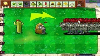 Plants vs Zombies Hack - Gatling Pea Cactus vs 99999 Balloon Zombie