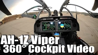 First Time Ever 360° Video Inside A US Attack Helicopter: Bell AH-1Z Viper 360° VR Cockpit Video