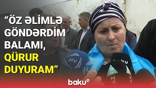 Terror qurbanı polis Seymur Mahmudovun dəfni: hüzn dolu görüntülər