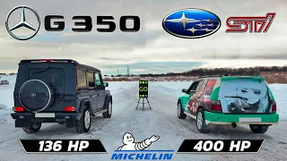 Mercedes G350 136Hp vs Subaru Forester 400 Hp vs BMW E34 vs Mitsubishi GTO