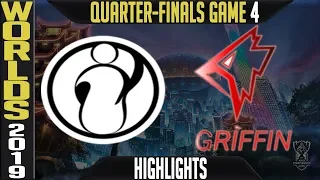 IG vs GRF Highlights Game 4 | S9 LoL Worlds 2019 Quarter-finals | Invictus Gaming vs Griffin G4