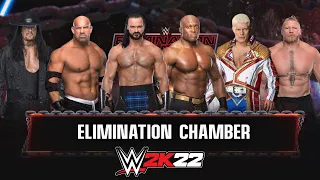 6-Man Elimination Chamber Match Full Gameplay #3 | WWE 2K22 | 4K