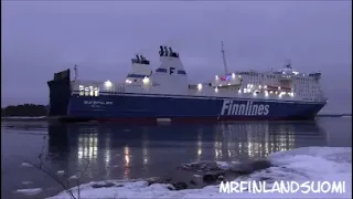 EUROPALINK in Långnäs Åland 10 January 2022 FinnLines Finland