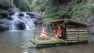 Make a bamboo house to survive in the forest, a beautiful bamboo house