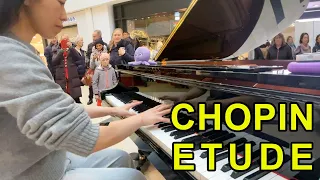 Incredible Street Piano Performance: Breathtaking Chopin "ocean" Etude Op. 25 No. 12 By YUKI PIANO