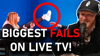 BIGGEST FAILS ON LIVE TV REACTION | OFFICE BLOKES REACT!!