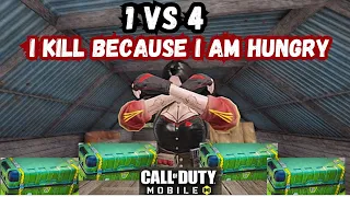 NEW* 1 VS 4 I KILL BECAUSE I AM HUNGRY #callofdutymobile #cod