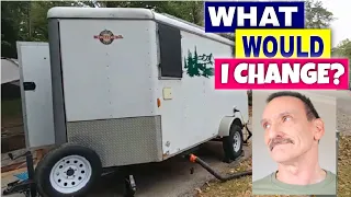 CARGO ENCLOSED TRAILER CAMPER CONVERSION BUILD SUMMARY Vanlife Skoolie What Would We Do Different