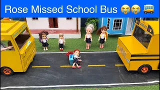 Rose Missed School Bus 😭😭 🚌 | Chutti Bommma | Classic Mini Food | Naughty Roja