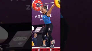 Lucrezia Magistris (59kg 🇮🇹) 102kg /225lbs Snatch Slow Motion! #snatch #weightlifting #slowmotion