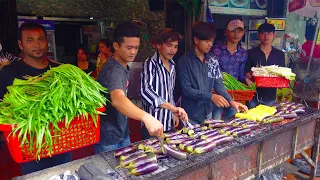 The Most Famous Place for Grilled Eggplant, Lamb Skewer, Duck Blood Soup | Chinese BBQ | Street Food