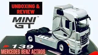 Mini GT Mercedes-Benz Actros Silver with Mercedes Logo - Unboxing & Review