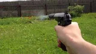 Пневматический пистолет МР 654к с глушителем стрельба
