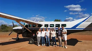 Safari Bush Charter Flight from Harare to Mana Pools National Park, Zimbabwe. African Bush Camps.