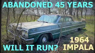 ABANDONED 1964 Impala! Will it run after sitting since the 1970’s?!?