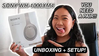 SONY WH-1000XM4 HEADPHONE REVIEW! (setup+unboxing)