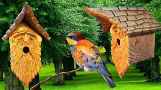 How to make a Woodspirit Birdhouse. Wood working/Wood carving.