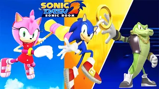 Sonic Dash 2: Sonic Boom - GAMEPLAY - #RUN : AMY VS VECTOR THE CROCODILE VS SONIC