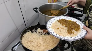 Masar chawal kha ke wo din bohat yaad aye || lunch routine vlog with Nadia || kitchens and cooking