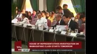 House of Representatives Investigation on Mamasapano clash starts this Wednesday