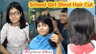 School Girl Shrot Hair Cut II Rabin Das Star Howrah II Plz Subscribe