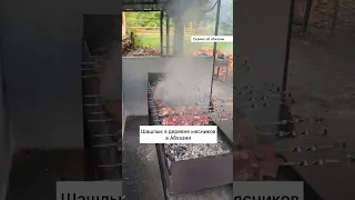 Шашлык в деревне мясников в Абхазии