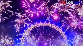 🇬🇧 New Year Fireworks London 2023! ✨ Happy New Year ! 🎄 ✨ 4K HDR #london