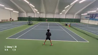 One-handed backhand Federer wannabe faces his fears by playing a lefty topspin player