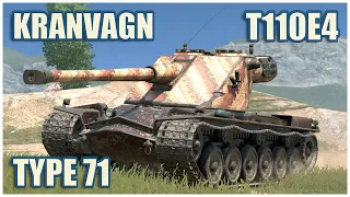 Kranvagn, T110E4 & Type 71 • WoT Blitz Gameplay